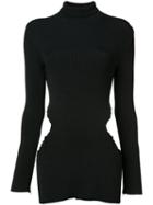 Yang Li - Cut-out Jumper - Women - Elastodiene/polyester/viscose - 40, Women's, Black, Elastodiene/polyester/viscose