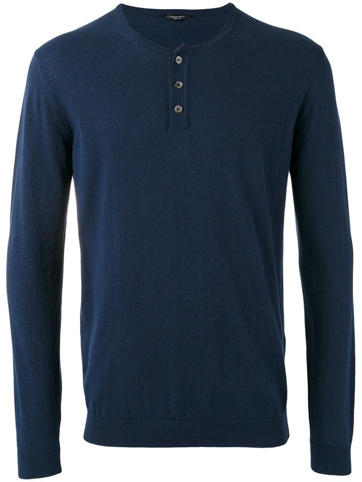 Roberto Collina Serafina Jumper, Men's, Size: 52, Blue, Cotton