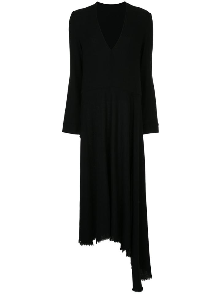 Zambesi Frayed Hem Long Dress - Black