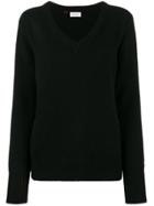 Beau Souci Slouchy V Neck Jumper - Black
