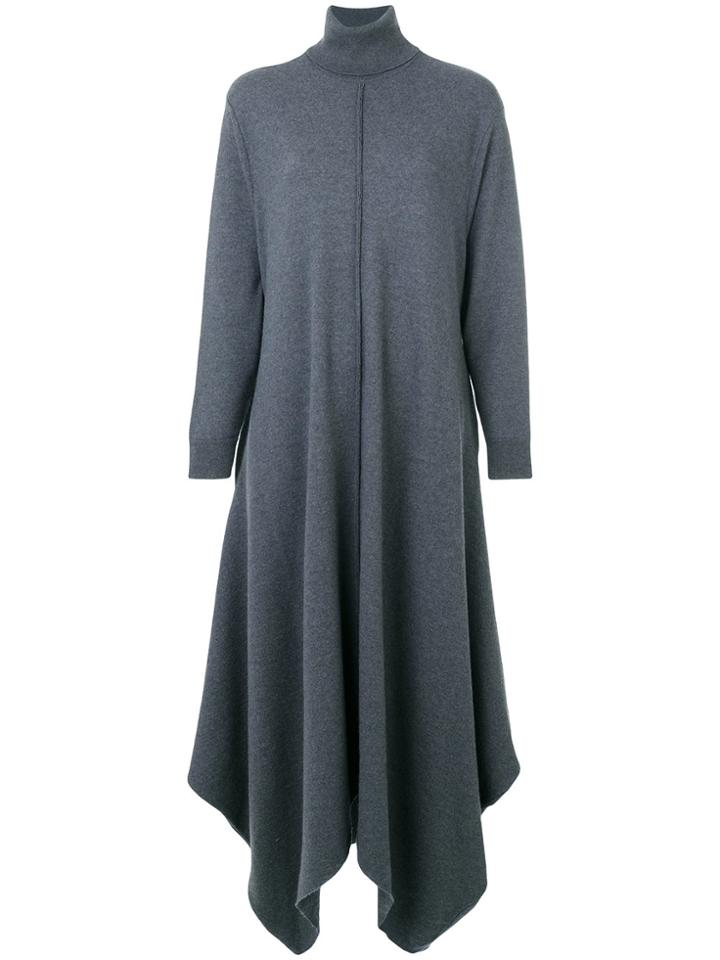 Stella Mccartney Draped Turtleneck Sweater Dress - Grey