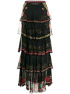 Etro Layered Prairie Skirt - Black