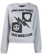 Love Moschino Sequinned Crewneck Sweatshirt - Grey
