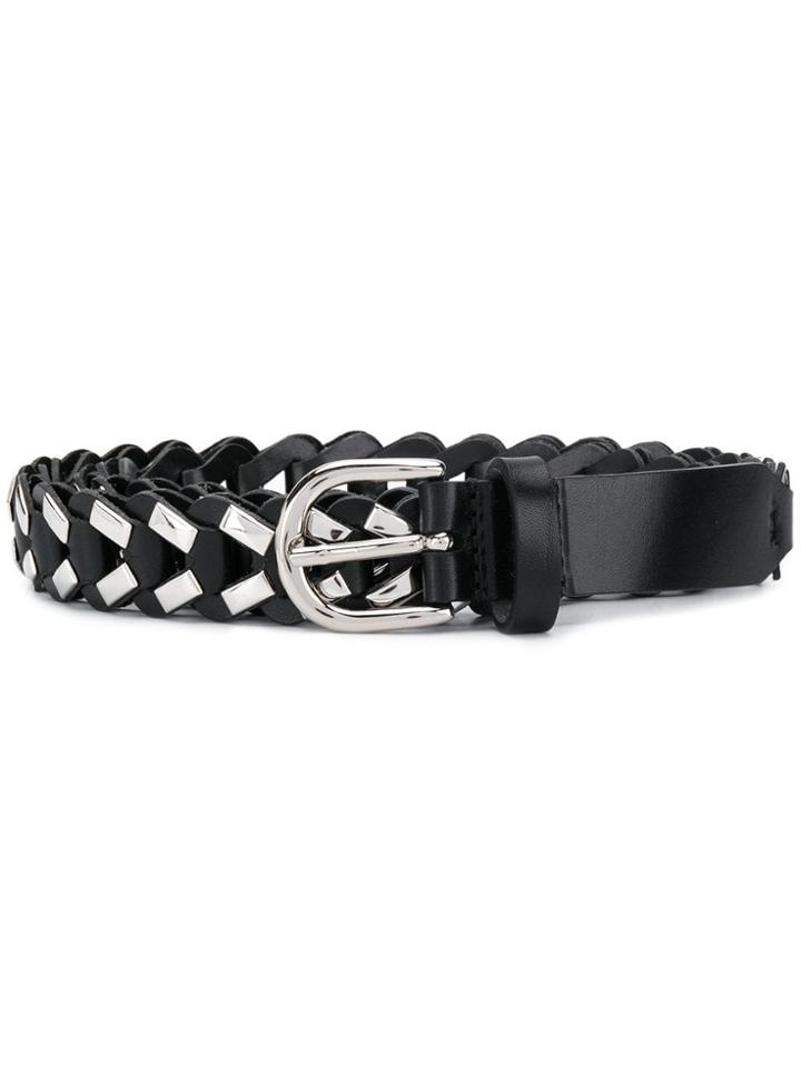 Isabel Marant Metallic Detail Belt - Black