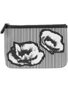Pierre Hardy - Floral Print Clutch - Women - Calf Leather - One Size, Black, Calf Leather