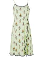 Prada - Sleveless Robot Print Dress - Women - Silk - 40, Women's, Green, Silk
