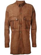 Faith Connexion Shirt Jacket, Adult Unisex, Size: Medium, Brown, Goat Suede