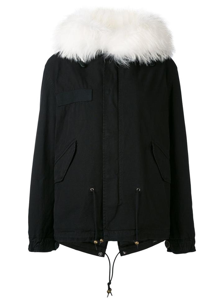 Mr & Mrs Italy - Army Mini Parka - Women - Cotton/lamb Skin/polyester/polypropylene - Xxs, Black, Cotton/lamb Skin/polyester/polypropylene