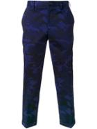 Loveless Camouflage Print Trousers, Men's, Size: 0, Blue, Cotton