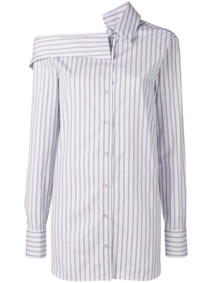 Victoria Beckham Asymmetric Longline Shirt - Blue