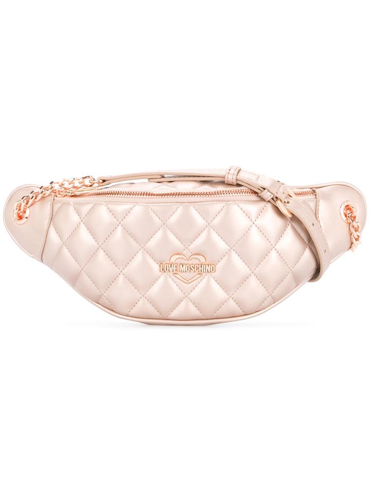Love Moschino Kidney Crossbody Bag - Pink & Purple