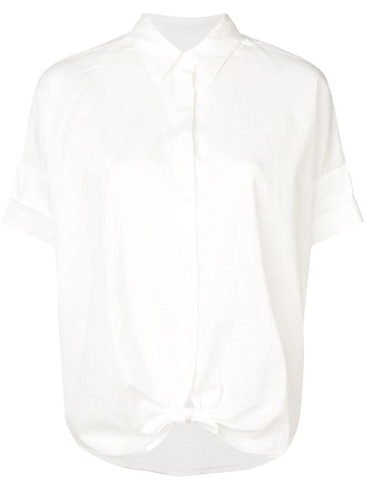 Rag & Bone Tie Front Boyish Shirt - White