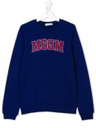 Msgm Kids Logo Sweatshirt - Blue