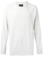 Laneus Crew Neck Sweatshirt, Men's, Size: Large, White, Cotton