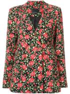 C/meo Floral Print Blazer - Black
