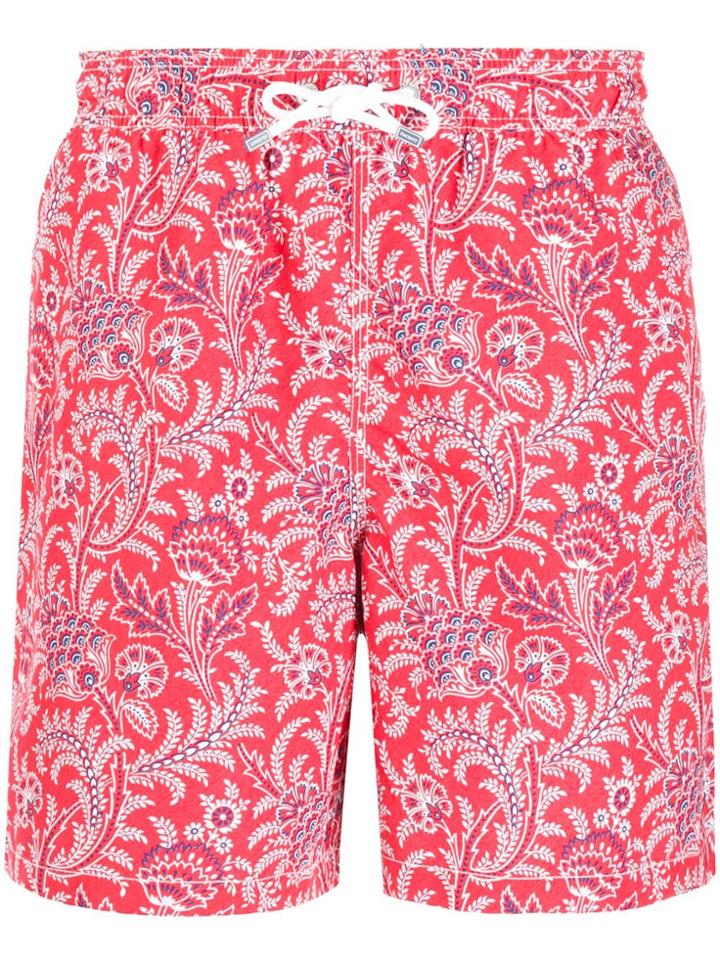 Hackett Paisley Print Swimming Shorts - Red