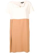 Antonelli Panelled Open Collar Dress - Neutrals