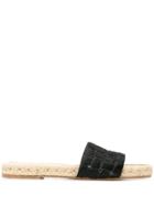 Solange Sandals Woven Slides - Black