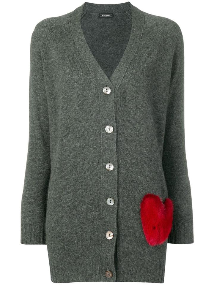 Simonetta Ravizza Heart Patch Cardigan - Grey