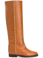 Via Roma 15 Studded Riding Boots - Brown