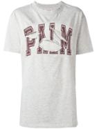 Palm Angels Logo Print T-shirt, Women's, Size: Small, Grey, Cotton