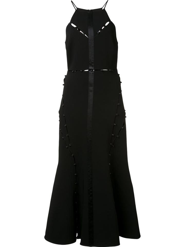 Cinq A Sept Square Neck Dress, Women's, Size: 10, Black, Polyester/triacetate