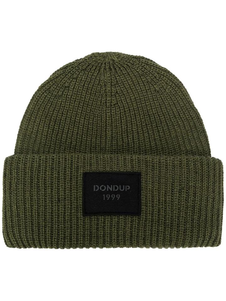 Dondup Ribbed Beanie Hat - Green