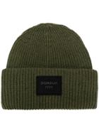 Dondup Ribbed Beanie Hat - Green
