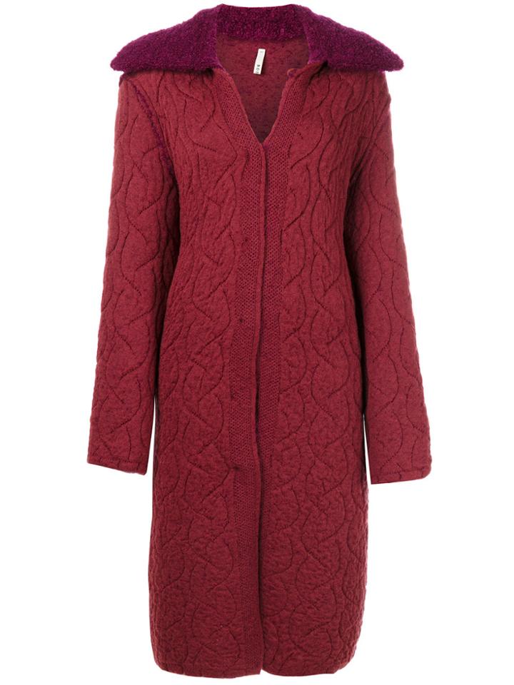Boboutic Exposed Seam Cardi-coat - Red