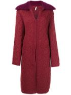 Boboutic Exposed Seam Cardi-coat - Red