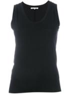 Stefano Mortari Plain Tank Top, Women's, Size: 42, Black, Viscose/spandex/elastane