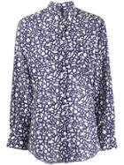 Sara Lanzi Abstract Pattern Shirt - Blue