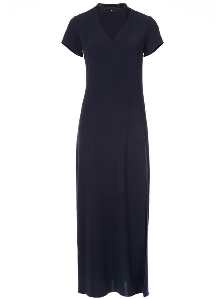 Peter Cohen V-neck Crossover Dress - Blue