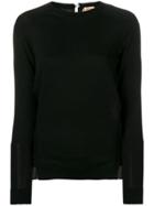 No21 Long-sleeve Fitted Sweater - Black