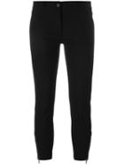 Ann Demeulemeester Cropped Skinny Trousers, Women's, Size: 36, Black, Cotton/spandex/elastane/rayon/virgin Wool