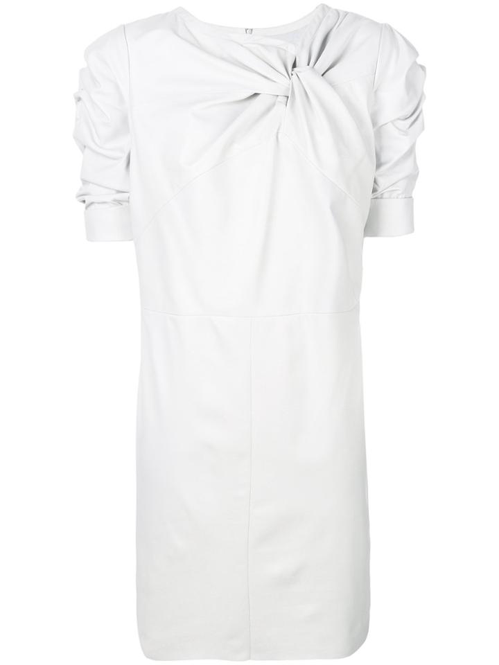 Drome Knot Detail Shift Dress - White