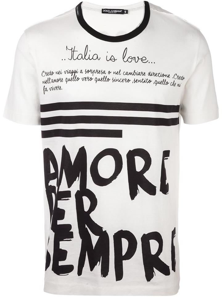 Dolce & Gabbana Italia Is Love Printed T-shirt