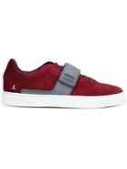 Louis Leeman Strap Detail Sneakers, Men's, Size: 45, Red, Calf Suede