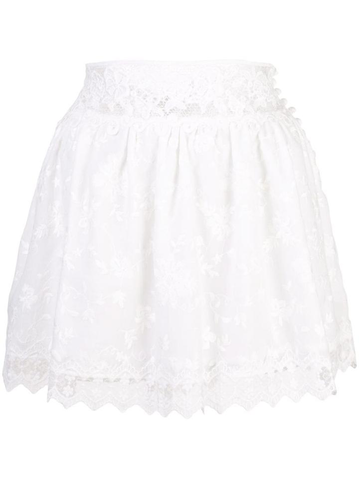 Alexis Bello Embroidered Skirt - White