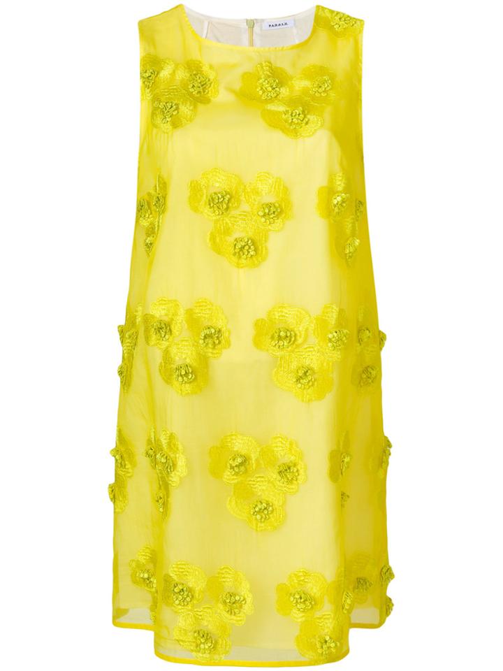 P.a.r.o.s.h. Floral Embroidered Dress - Yellow & Orange