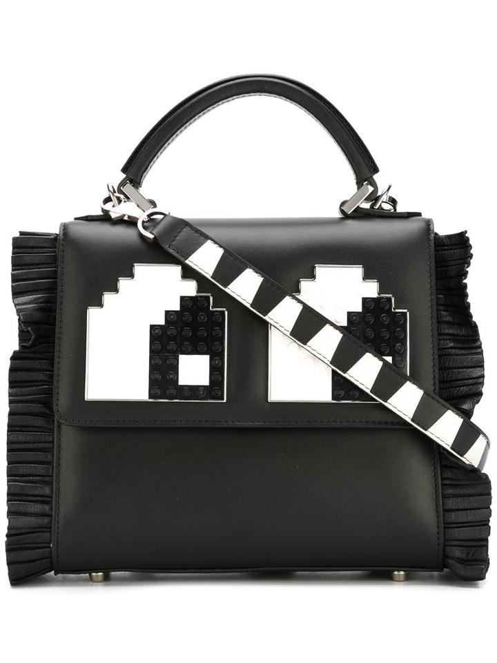 Les Petits Joueurs 'eyes' Cross-body Bag, Women's, Black, Calf Leather/plastic