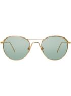 Linda Farrow 623 C6 Oval Sunglasses - Metallic