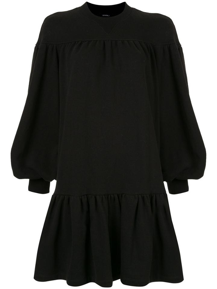Goen.j Oversized Draped Mini Dress - Black