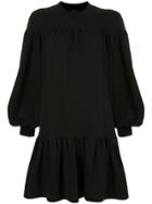 Goen.j Oversized Draped Mini Dress - Black