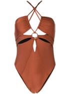 Suboo Gaby Front-ring One Piece - Brown