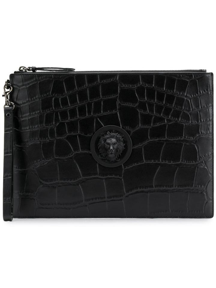 Versus Lion Head Clutch Bag - Black