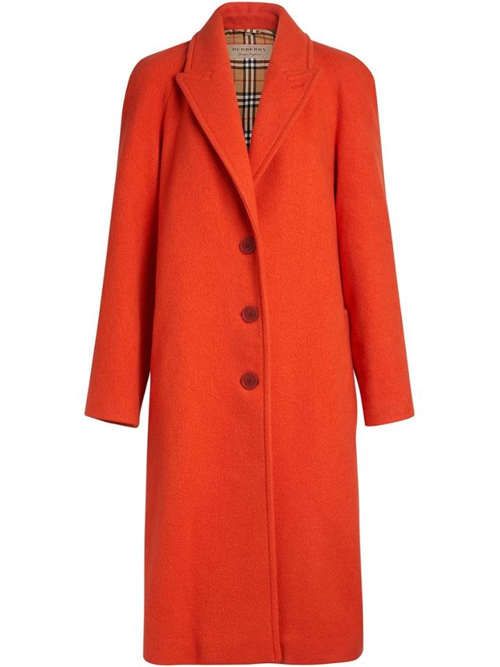 Burberry Wool Blend Tailored Coat