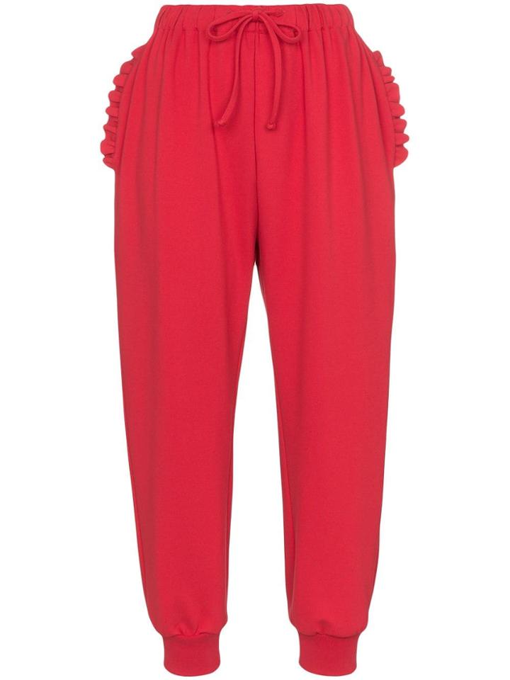 Simone Rocha Frill-trimmed Track Pants - Red