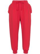 Simone Rocha Frill-trimmed Track Pants - Red