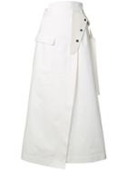 Golden Goose Deluxe Brand Wrap Front Maxi Skirt - White